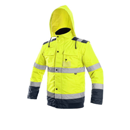 Bunda LUTON, výstražná, žluto-modrá