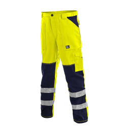 Kalhoty CXS NORWICH, výstražné, pánské, žluto-modré